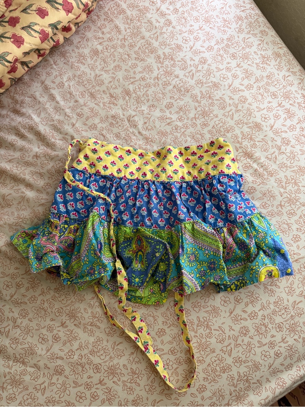 Ralph Lauren Girls Multicolor Floral & Paisley Tiered Skirt